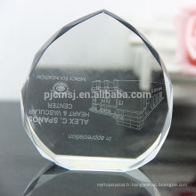 Presse-papier en cristal personnalisé en gros comme cadeau d&#39;artisanat en cristal